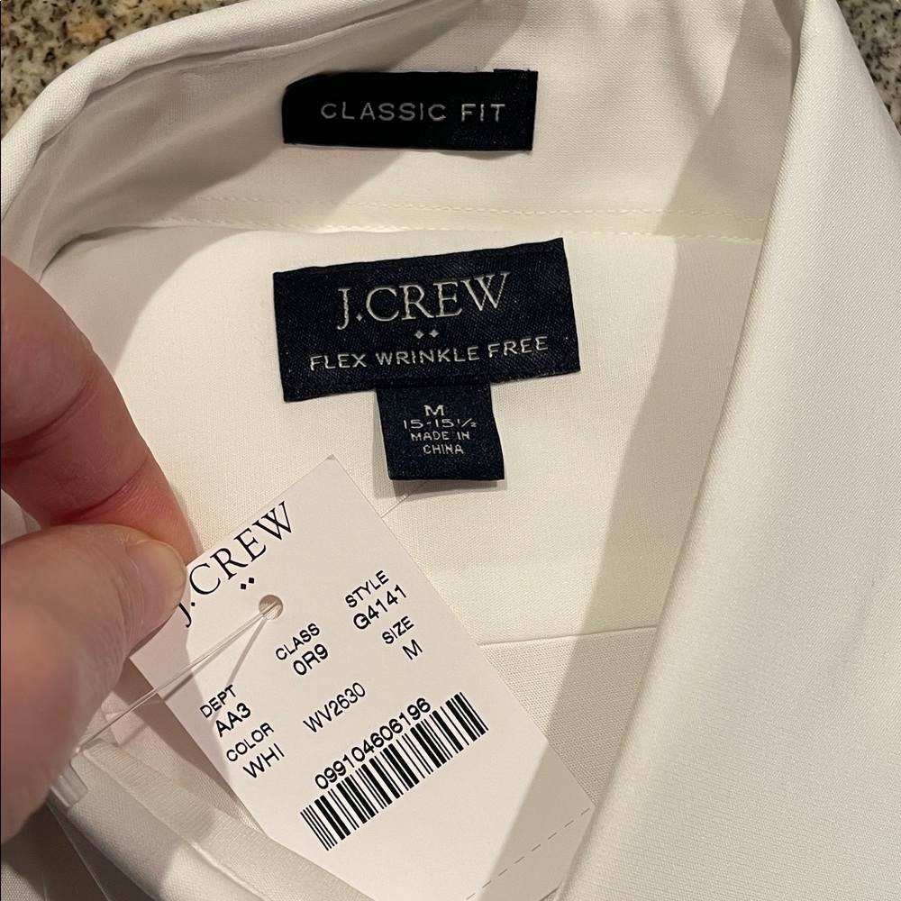 J. Crew White Men's Stretch Dress Shirt NWT